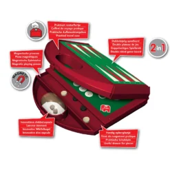 Jumbo Backgammon & Solitaire Reisspel -Ravenmodee Winkel 1383221 003