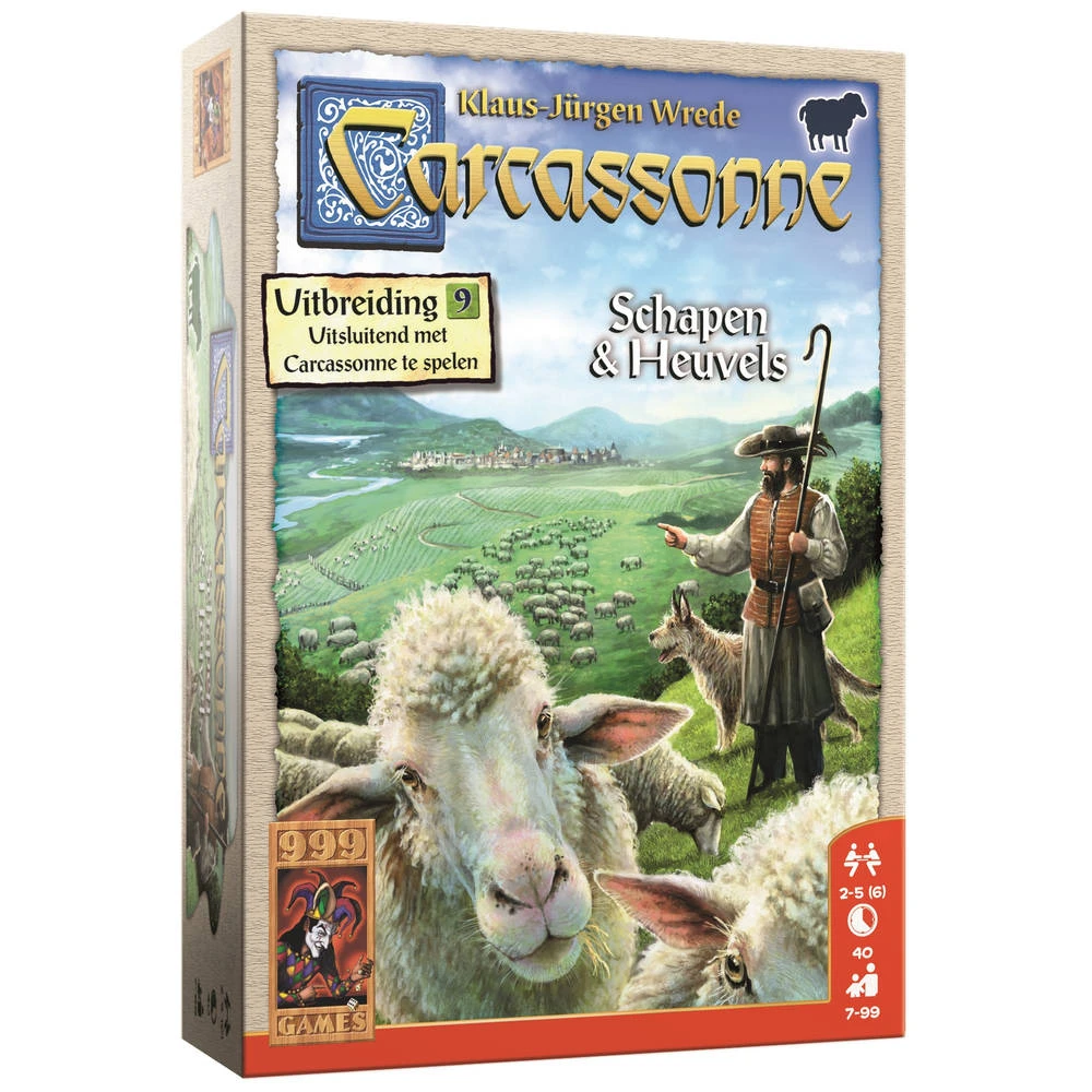 999 Games Carcassonne Uitbreiding: Schapen En Heuvels Spel 2 999 Games Carcassonne Uitbreiding: Schapen En Heuvels Spel - Afbeelding 2