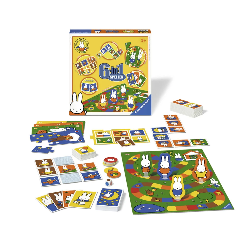 Ravensburger Nijntje 6-in-1 Spellendoos 1 Ravensburger Nijntje 6-in-1 Spellendoos