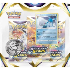 ASMODEE Pokémon TCG Sword & Shield: Brilliant Stars 3 Booster Blister Glaceon