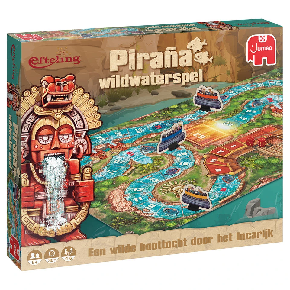 Jumbo Efteling Ganzenbord Pirana Wildwaterspel 1 Jumbo Efteling Ganzenbord Pirana Wildwaterspel