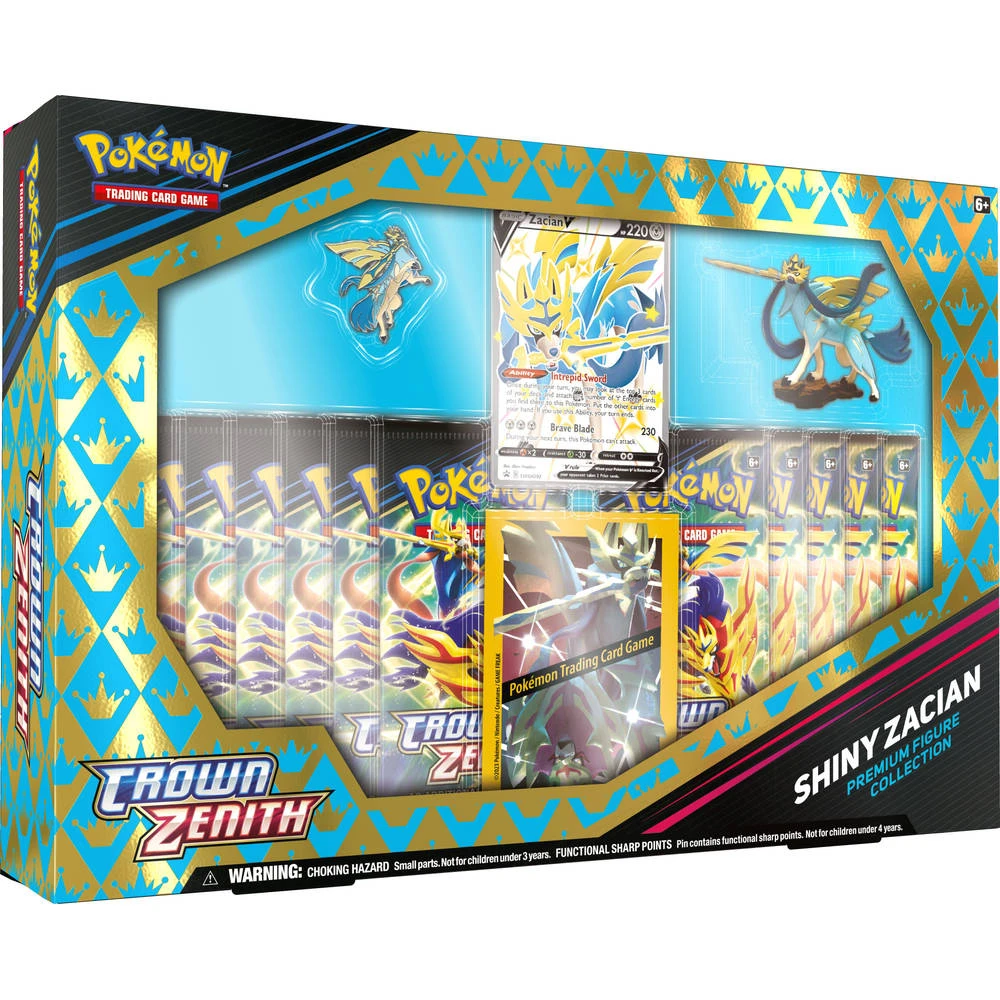 ASMODEE Pokémon TCG Crown Zenith Premium Figure Collection Shiny Zacian 1 ASMODEE Pokémon TCG Crown Zenith Premium Figure Collection Shiny Zacian